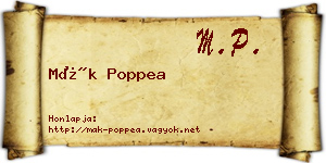 Mák Poppea névjegykártya